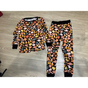 Little Sleepies 2T Halloween Candy Bamboo Viscose Pajama Set Black Orange PJ